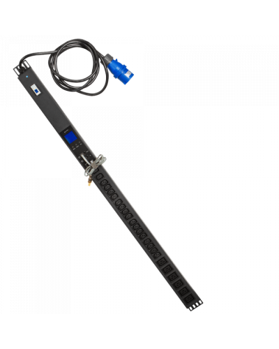 Блок розеток верт. 32A / 250V, 6xC19 + 18xC13, шнур 3.0 м, разъем IEC309 TWT (TWT-PDVMT1-6x18-32A) в Белгороде Блоки розеток Pintop.ru