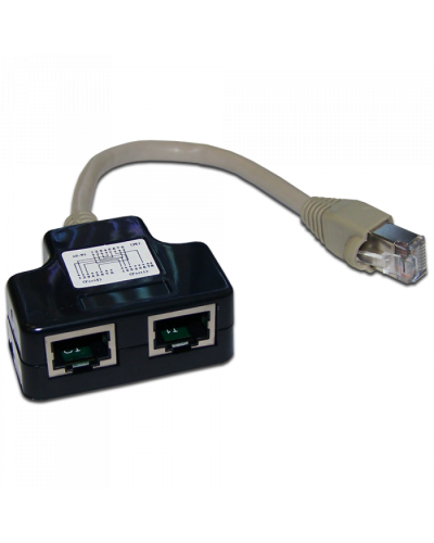 Y-адаптер, 2 компьютерных порта, экранированный TWT (TWT-Y-E2-E2-S) в Белгороде Проходные адаптеры RJ-45 и разветвители Pintop.ru