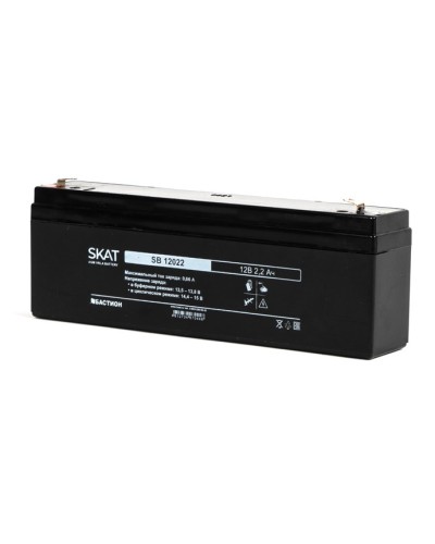 Бастион SKAT SB 12022 АКБ свинцово-кислотная тип AGM 12V 2,2Ач Iзар.0,66 А, ножевые клеммы в Белгороде Электротехническое оборудование Pintop.ru