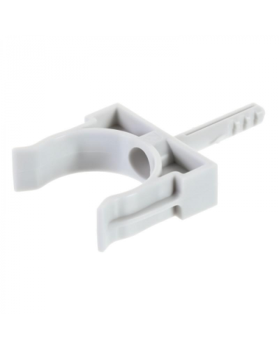 Держатель Экопласт с дюбелем без шурупа D25мм (черный) в Белгороде Аксессуары для кабель-канала Pintop.ru