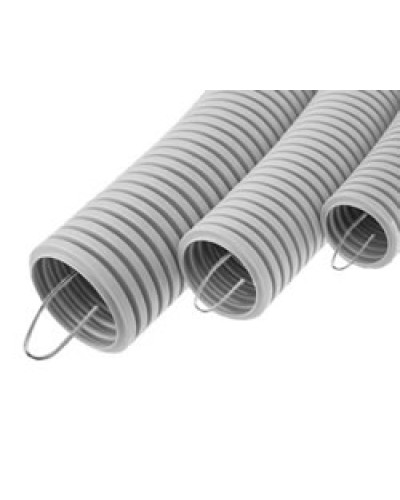 Труба гофрированная ПВХ легкая, с зондом диам. 25 мм (50м), огнестойкость E15-E90 Экопласт 10125-Е90 в Белгороде Труба гофрированная Pintop.ru