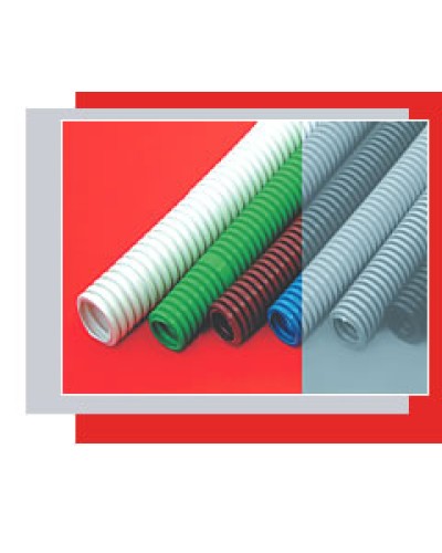 Труба гофрированная HFFR легкая диам 40 мм, с зондом, без галогена, трудногорючая, цвет серый Экопласт 20140HFR в Белгороде Труба (ОКЛ) Экопласт Pintop.ru