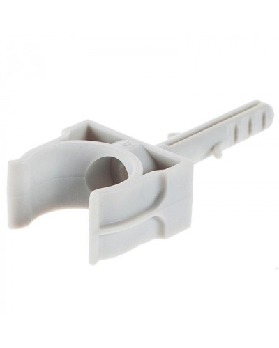 Держатель с дюбелем без шурупа для гофрированной или жесткой гладкой трубы D 20мм (100 шт/уп) Экопласт 41420 в Белгороде Держатели, клипсы, скобы Pintop.ru