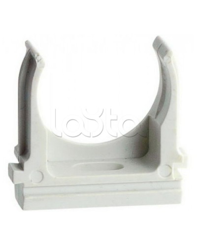 Держатель (клипса) для гофрированной или жесткой гладкой трубы D16 мм, без галогена Экопласт 41716HF в Белгороде Держатели, клипсы, скобы Pintop.ru