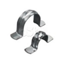 Скоба оцинкованная двухлапковая без монтажного отверстия, для трубы D63мм (1уп = 50шт) Экопласт (43661)