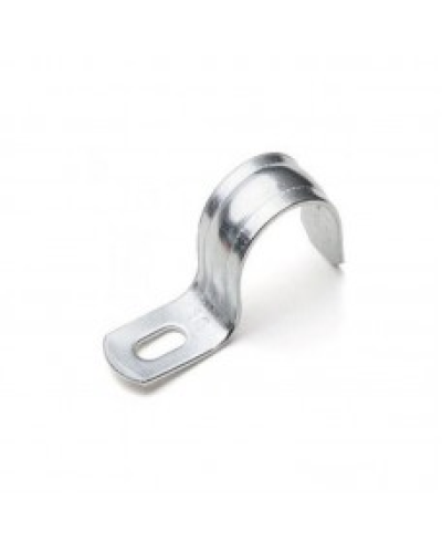 Скоба оцинк. с одним отверстием, для трубы D25мм (5шт) Экопласт 43725-5 в Белгороде Держатели, клипсы, скобы Pintop.ru