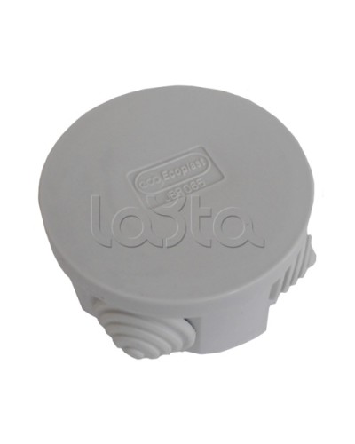 Коробка распределительная о/п с крышкой D65х35 мм, 4 вых., без галогена Экопласт 44004HF в Белгороде Распределительные коробки Pintop.ru