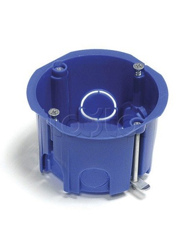 Коробка установочная для твер. стен D68x45 мм межцентр 71мм, IP20, синий Экопласт 44662 в Белгороде Распределительные коробки Pintop.ru