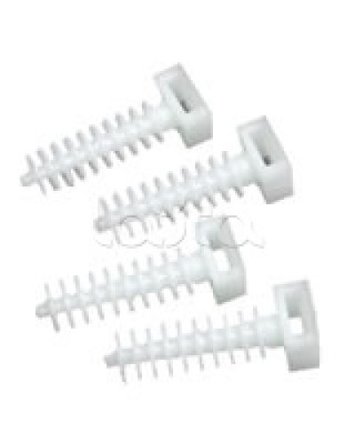 Держатель хомутов для установки в отверстиях D8 мм 37х13 мм Экопласт 47214 в Белгороде Крепеж: Дюбели, шурупы, саморезы Pintop.ru