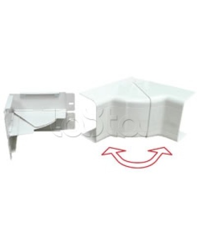 Угол внутренний изменяемый 100х55 с задней стенкой и разделителем для кабель-канала серии ARC-LAN Экопласт 576111 в Белгороде Аксессуары для кабель-канала Pintop.ru