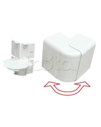 Угол внешний изменяемый 100х40 с задней стенкой и разделителем для кабель-канала серии ARC-LAN Экопласт 576214 в Белгороде Аксессуары для кабель-канала Pintop.ru