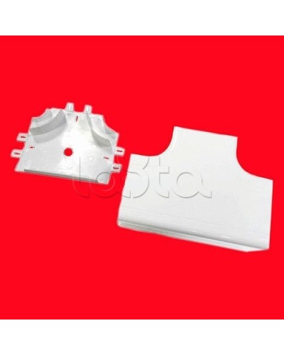 Угол Т-образный 100х55 с задней стенкой и разделителями для кабель-канала серии ARC-LAN Экопласт 576411 в Белгороде Аксессуары для кабель-канала Pintop.ru