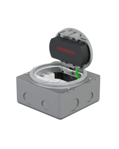LUK/1,5BR66 Люк в пол на 1,5 поста (45х45мм), с суппортом и коробкой, латунь IP66 (70030) в Белгороде Системы лючков и колонн Pintop.ru