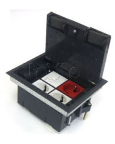 Люк в пол на 4 модуля (45х45 мм), с суппортом и коробкой, стальной Экопласт 70040 в Белгороде Системы лючков и колонн Pintop.ru