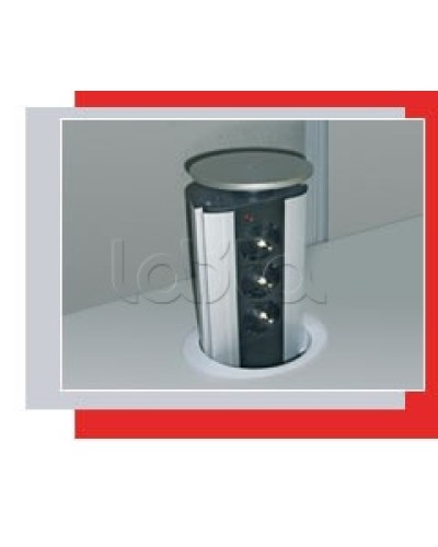 Блок розеточный настольный, 3 розетки (45х45мм) Экопласт 70303 в Белгороде Блоки розеток Pintop.ru