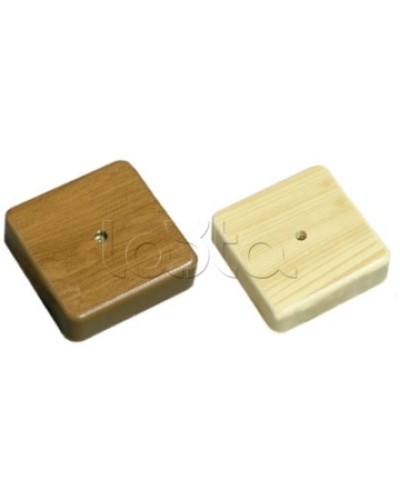 Коробка 1 постовая распред. 75х75х20 c текстурой дерева (орех) Экопласт 72908N в Белгороде Распределительные коробки Pintop.ru