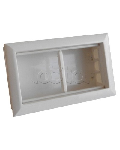 Коробка для открытой проводки на 2 поста 45х45 мм Экопласт 72944 в Белгороде Распределительные коробки Pintop.ru