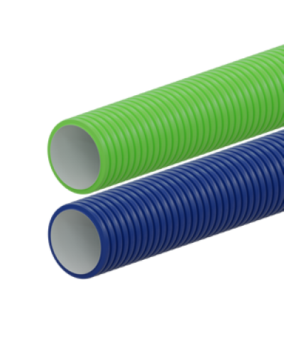 Вентиляционная труба гибкая двустенная для воздуховода (ПНД), антистатическая и антибактериальная D75мм, цвет фиолетовый (1шт=50м) Экопласт (803075VT) в Белгороде Труба гофрированная Pintop.ru