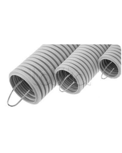 NR110 Усиленная двустен. труба ПНД гибкая, тип 750, SN16, с зондом, D110мм (50м) красный Экопласт (821110) в Белгороде Труба гофрированная Pintop.ru