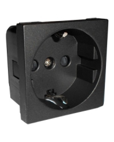 Розетка с заземляющими контактами и защитными шторками, (черный бархат) LK45 Экопласт (851408) в Белгороде Аксессуары для кабель-канала Pintop.ru