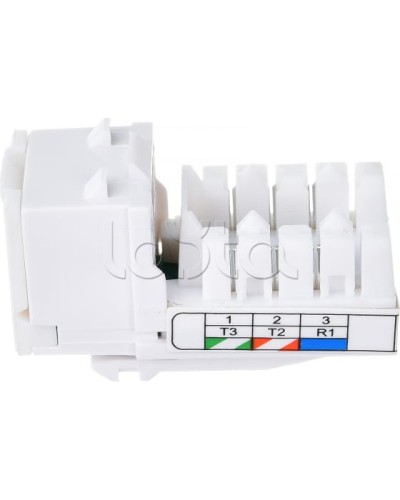 Механизм розетки телефонной (6 контактов) RJ-12 LK45 (Экопласт) (855600) в Белгороде Розетки компьютерные и телефонные Pintop.ru