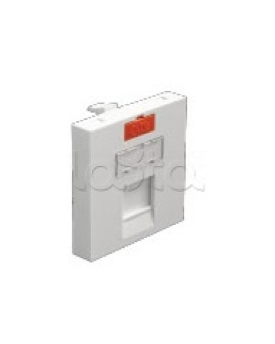 Лицевая панель информационной розетки, 1 вход, белый, 45 х 45 мм 2 модуля Экопласт (87013) в Белгороде Аксессуары для кабель-канала Pintop.ru