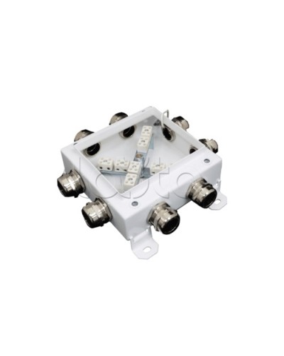 Коробка монтажная огнестойкая Гефест КМ-О (12к*6,0)-IP66 1212, 8 вводов 123х123х6 в Белгороде Распределительные коробки Pintop.ru