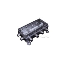 Коробка монтажная огнестойкая Гефест КМ-О (16к*10,0)-IP66 1224нерж, 12 вводов 123х240х60