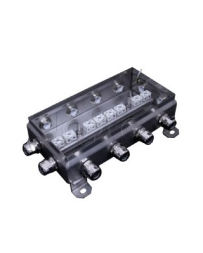 Коробка монтажная огнестойкая Гефест КМ-О (16к*6,0)-IP66 1224нерж, 12 вводов 123х240х60 в Белгороде Распределительные коробки Pintop.ru