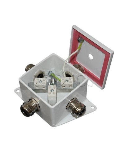 Коробка монтажная огнестойкая Гефест КМ-О (2к*6,0)-IP66, четыре ввода 80х80х68 в Белгороде Распределительные коробки Pintop.ru