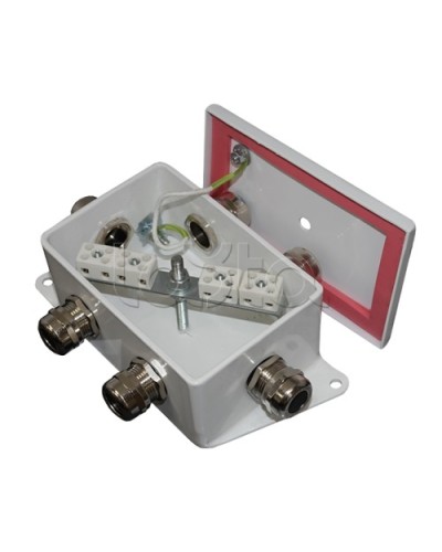 Коробка монтажная огнестойкая Гефест КМ-О (4к)-IP66-d, пять вводов 120х80х68 в Белгороде Распределительные коробки Pintop.ru