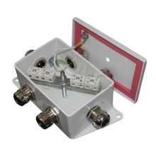 Коробка монтажная огнестойкая Гефест КМ-О (8к*6,0)-IP66-d, пять вводов 120х80х68