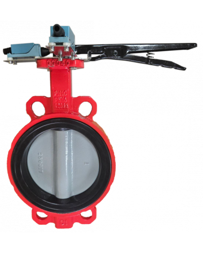 Затвор дисковый межфланцевый Зт100/1.6-УФ.УХЛ4-Аква-Гефест с рукояткой в Белгороде Затворы дисковые Pintop.ru