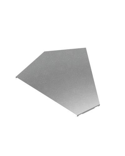 Крышка горизонтального угла 45 гр. 400 мм ПЛЮС HD КМ-Профиль (KGLplus45-400 HD) в Белгороде Аксессуары для лотков Pintop.ru