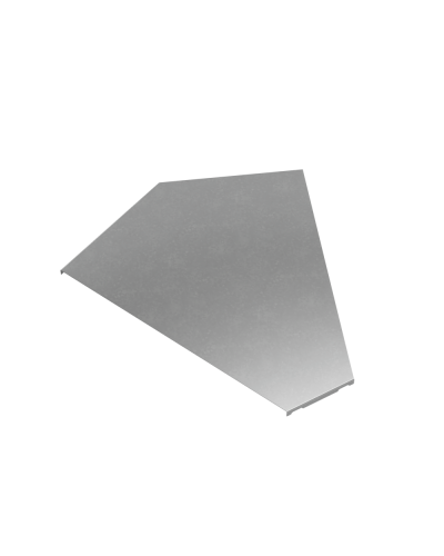 Крышка горизонтального угла 45 гр. 500 мм ПЛЮС INOX304 КМ-Профиль (KGLplus45-500 INOX304) в Белгороде Аксессуары для лотков Pintop.ru