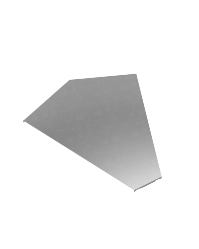 Крышка горизонтального угла 45 гр. 600 мм ПЛЮС INOX304 КМ-Профиль (KGLplus45-600 INOX304) в Белгороде Аксессуары для лотков Pintop.ru