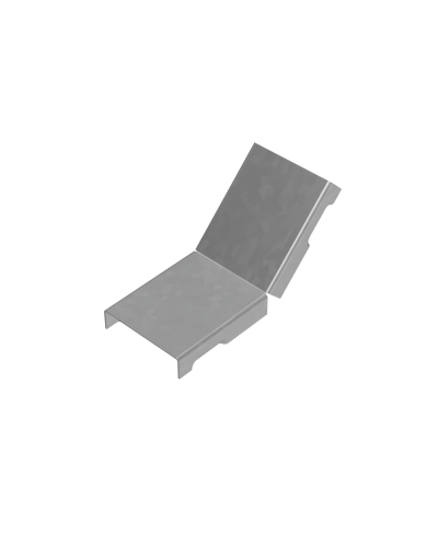 Крышка внутреннего вертикального угла 45 гр. 50 мм ПЛЮС INOX304 КМ-Профиль (KNLplus45-50 INOX304) в Белгороде Аксессуары для лотков Pintop.ru