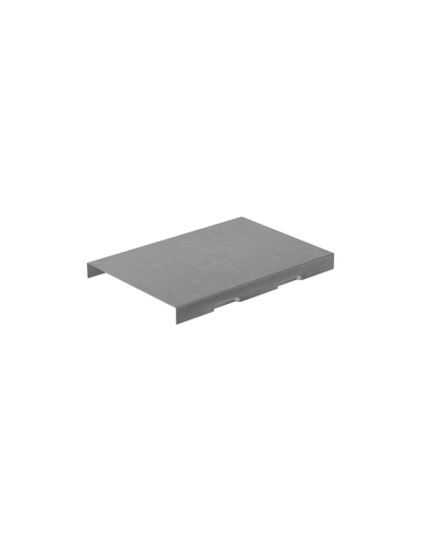 Крышка на угол внешний вертикальный 50х50 мм с разворотом трассы на 180 гр. ПЛЮС INOX304 КМ-Профиль (KVLTDplus90-50-50 INOX304) в Белгороде Аксессуары для лотков Pintop.ru