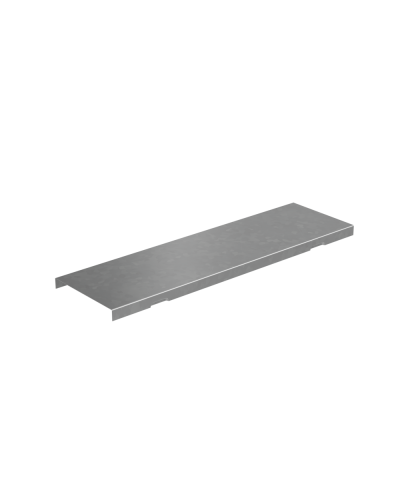 Крышка на вертикальный Т-ответвитель переходник 100-200 мм с разворотом трассы на 90 гр. ПЛЮС (нижняя часть больше исходной) INOX304 КМ-Профиль (KTDPVplus90-100-200 INOX304) в Белгороде Аксессуары для лотков Pintop.ru