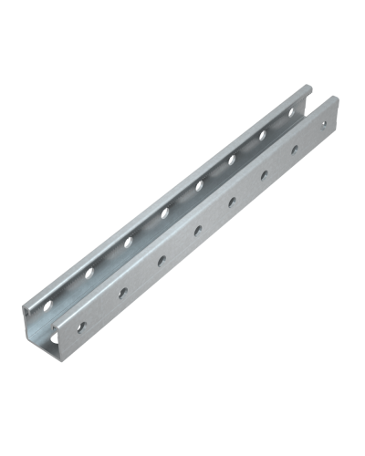 Страт-профиль 41х41 L650 мм s:2,5 (тройная перфорация) КМ-Профиль (STPU41-41-650 3P) в Белгороде Аксессуары для лотков Pintop.ru