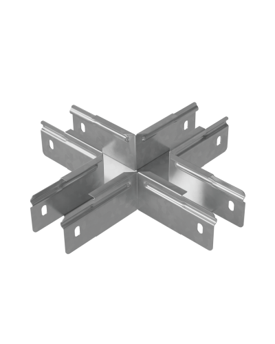 Х-разветвитель прямой 50х50 мм ПЛЮС HD85 КМ-профиль (PXDplus50-50 HD85) в Белгороде Аксессуары для лотков Pintop.ru