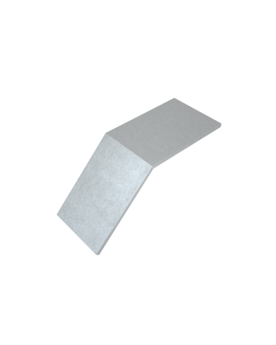 Крышка лестничного вертикального внешнего угла 45 гр. 200 мм INOX304 КМ-Профиль (KLVL45-200 INOX304) в Белгороде Аксессуары для лотков Pintop.ru