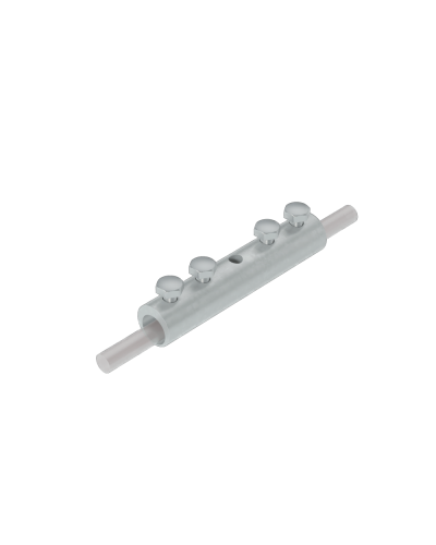 Четырехболтовой сквозной соединитель прутка Ø 5-10 мм CU КМ-Профиль (4SS-D5-10 CU) в Белгороде Крепеж Pintop.ru