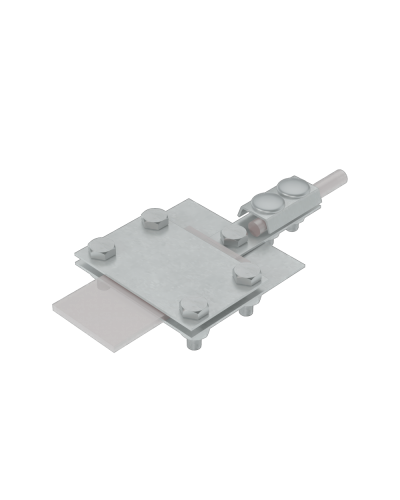 Универсальный контрольный соединитель полоса до 40 мм пруток Ø 5-8 мм КМ-Профиль (UKS-B40-D5-8) в Белгороде Аксессуары для лотков Pintop.ru