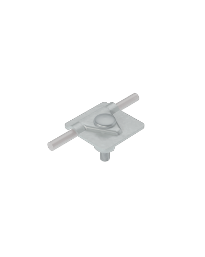 Универсальный соединитель для прутка Ø 5-10 мм с 1 пластиной 40х40 мм TD КМ-Профиль (USM-D5-10 TD) в Белгороде Аксессуары для лотков Pintop.ru