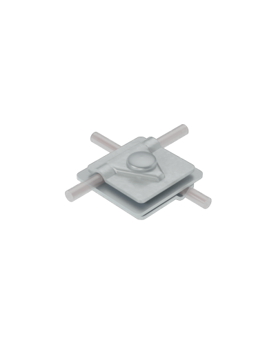 Универсальный соединитель для прутка Ø 5-10 мм с 3 пластинами 40х40 мм КМ-Профиль (3USM-D5-10) в Белгороде Аксессуары для лотков Pintop.ru