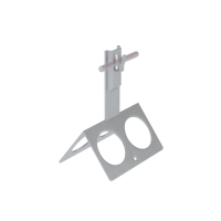 Коньковый держатель зажимной с широким основанием для прутка Ø 5-8 мм H100 мм CU КМ-Профиль (BKDZ-H100-D5-8 CU)