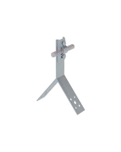 Коньковый держатель болтовой для прутка Ø 5-10 мм H100 мм INOX304 КМ-Профиль (KDB-H100-D5-10 INOX304) в Белгороде Монтажные материалы Pintop.ru