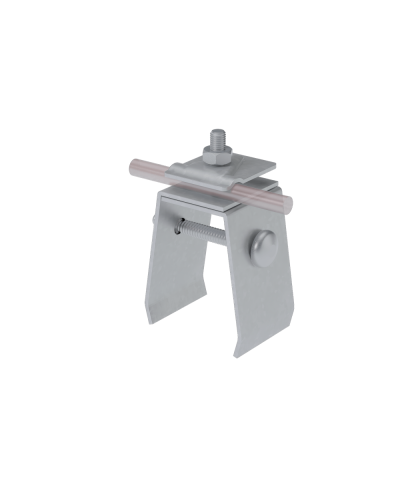 Универсальный фальцевый держатель H70 мм для прутка Ø 5-10 мм КМ-профиль (UFD-H70-D5-10) в Белгороде Монтажные материалы Pintop.ru