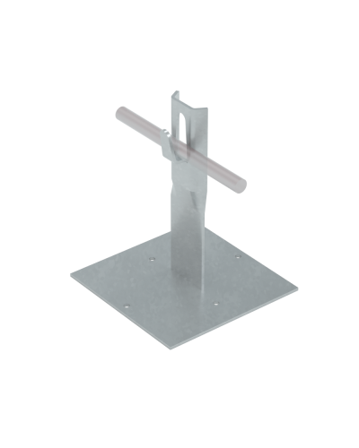 Приклееваемый держатель зажимной для прутка Ø 5-8 мм H90 мм CU КМ-Профиль (PDZ-H90-D5-8 CU) в Белгороде Монтажные материалы Pintop.ru